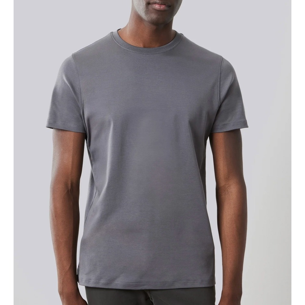 Robert Barakett Washed Soft‎ Cotton Crewneck Tee, Gray | Size XL